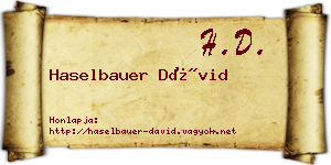 Haselbauer Dávid névjegykártya