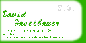 david haselbauer business card